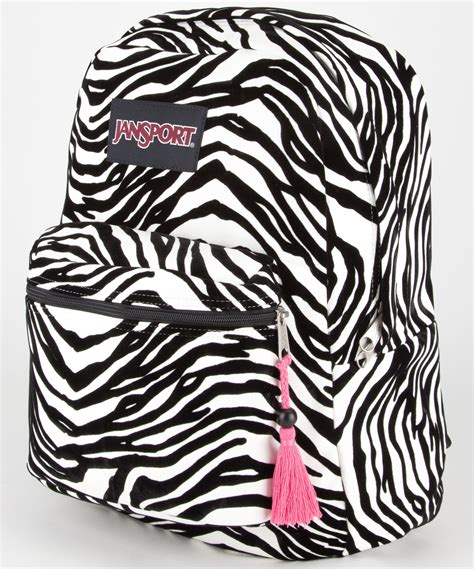 jansport zebra print backpack.